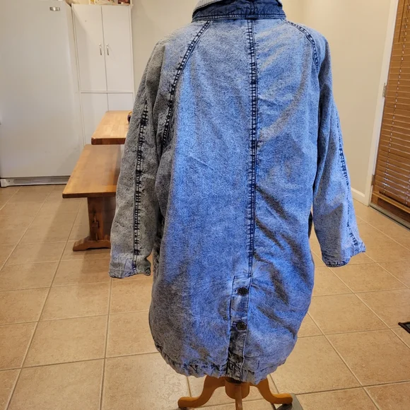 🧥EUC~VINTAGE ACID WASH DENIM COAT - Picture 3 of 15